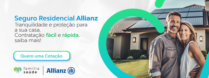 banner direcionado para a página para contratar um seguro residencial com a  Família Saúde.